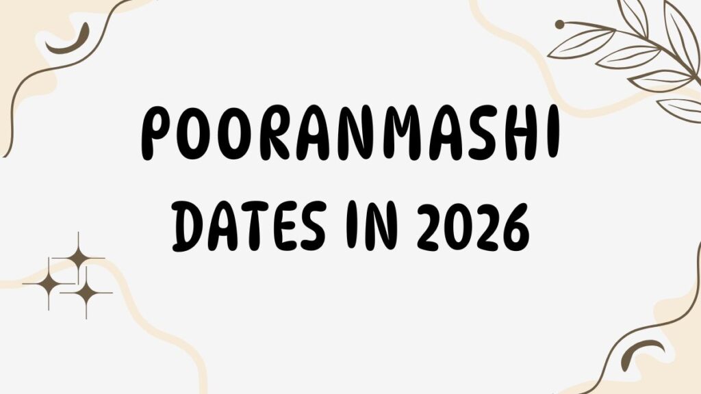Pooranmashi Dates 2026
