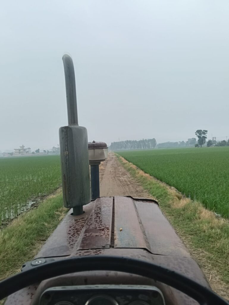 Tractor in the Field at Village Raowal