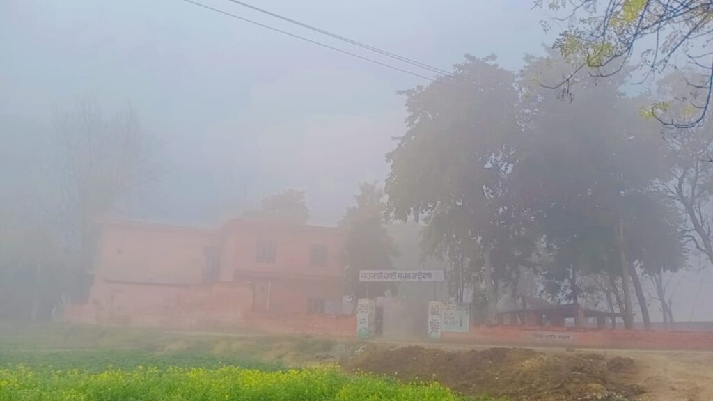 Foggy Day During Winter in Village Raowal