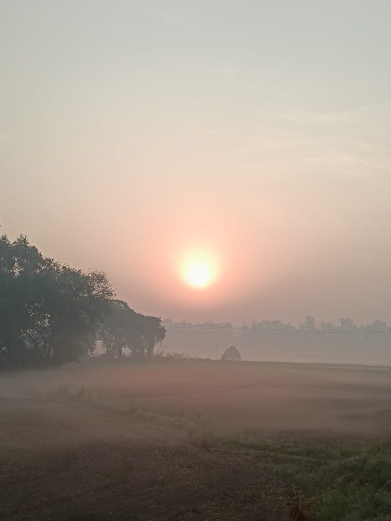 Sunrise in the Morning During Month of Poh
