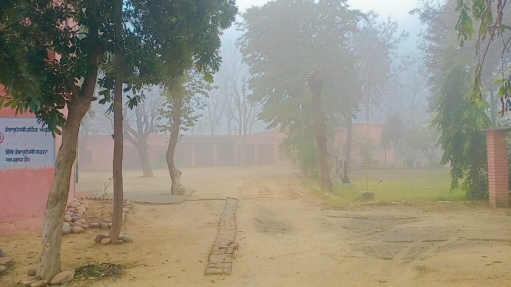 Foggy Day at Village Raowal in the month of Poh