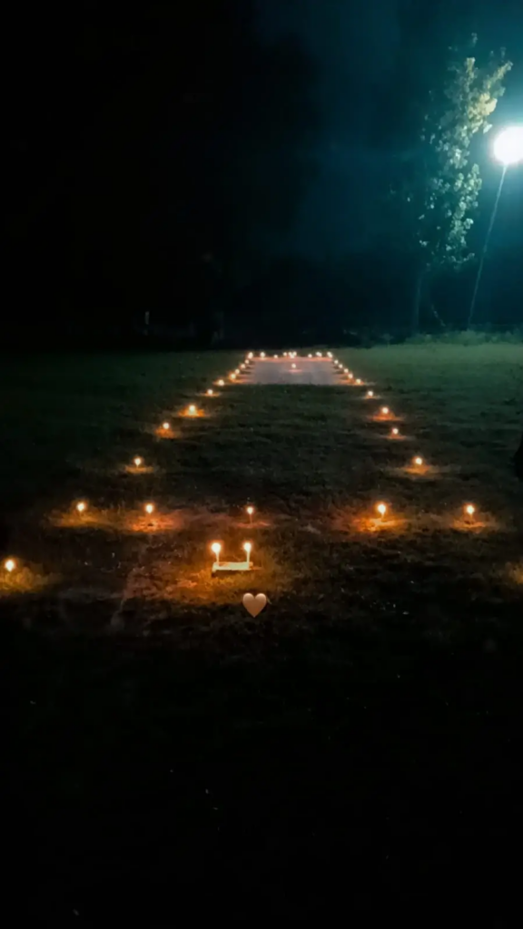 Diyas and Candles Decoration at Diwali Night